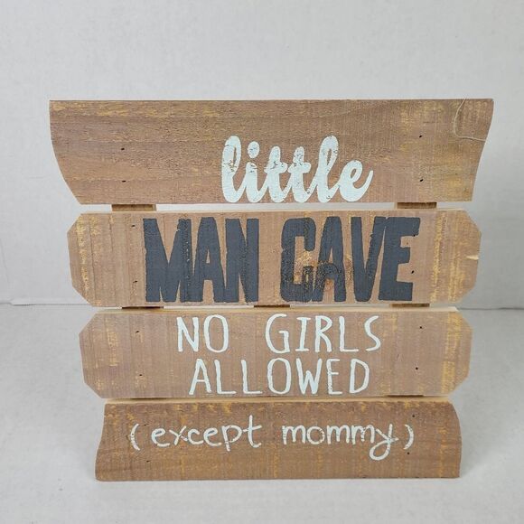 Little Man Cave Wooden Pallet Style Sign - Picture 1 of 6